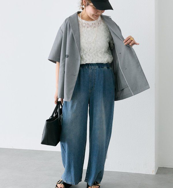  「ストレッチレースTシャツ」|Tシャツ・カットソー|