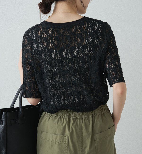  「ストレッチレースTシャツ」|Tシャツ・カットソー|