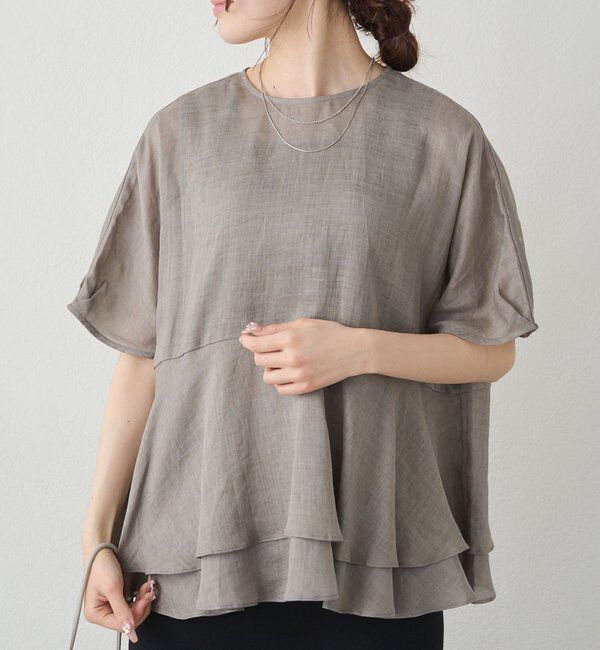  「【＠sein___000企画/リバイバル/新色】ラミー2枚重ねペプラムブラウス」|シャツ・ブラウス|