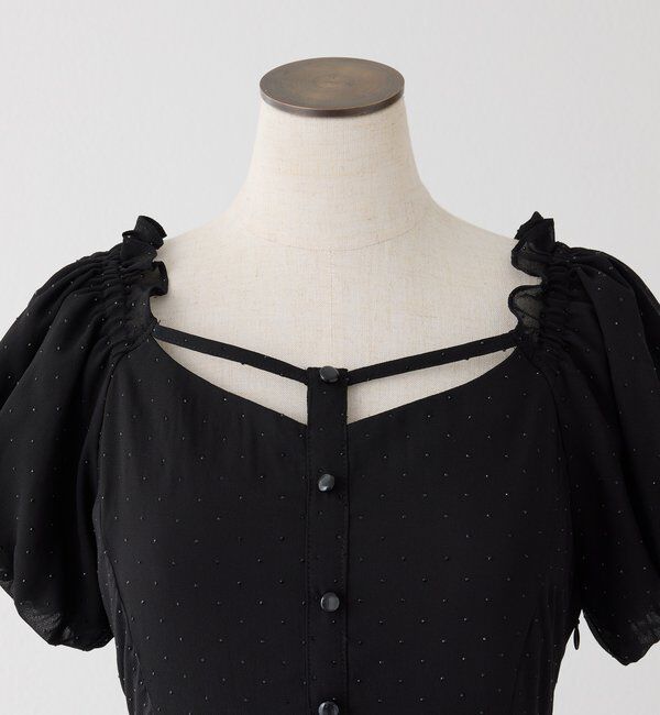  「【Black Ribbon Collection】バックリボンティアードワンピ」|ワンピース|