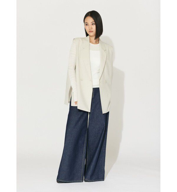 MIDIUMISOLID「MIDIUMISOLID for Ladies レース編みタイトプルオーバー」|ニット・セーター|