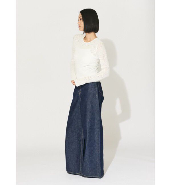 MIDIUMISOLID「MIDIUMISOLID for Ladies レース編みタイトプルオーバー」|ニット・セーター|