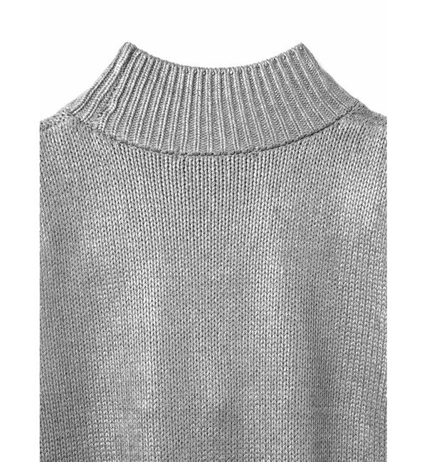 mizuiro ind「mizuiro ind 箔プリントハイネックベスト」|ニット・セーター|