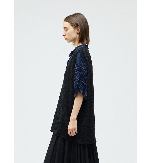 mizuiro ind「mizuiro ind ワイドVネックベスト」|ベスト・ジレ|