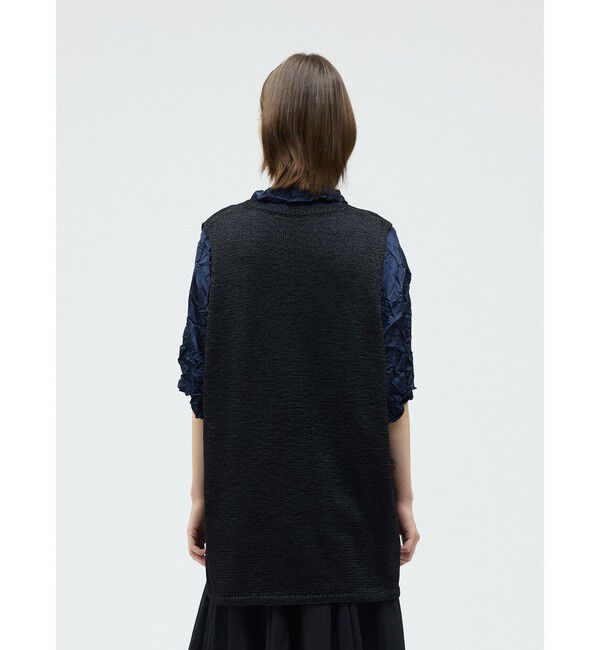 mizuiro ind「mizuiro ind ワイドVネックベスト」|ベスト・ジレ|