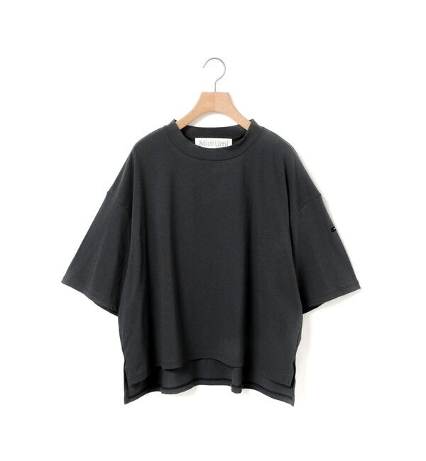 MidiUmi「MidiUmi モックネックワイドプルオーバー」|Tシャツ・カットソー|ブラック