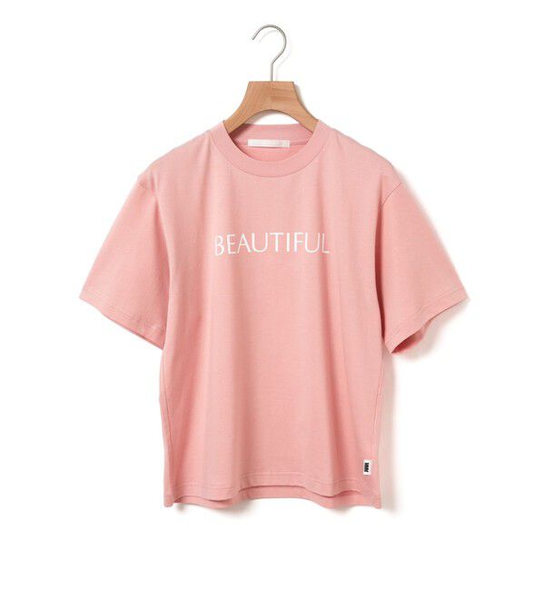 MARMARMAR「MARMARMAR プリントTシャツ(BEAUTIFUL)」|Tシャツ・カットソー|ピンク&times;ホワイト