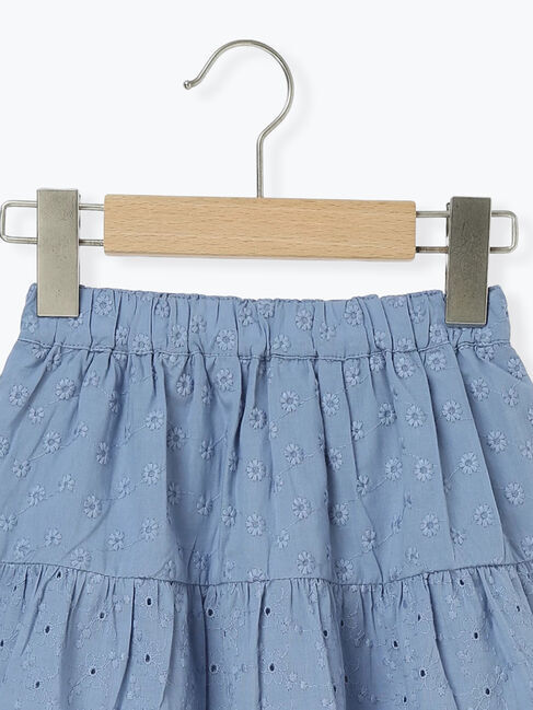 Samansa Mos2 Lagom「レース切替えティアードスカート」|スカート|