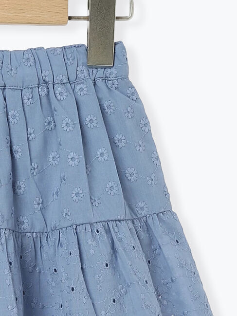 Samansa Mos2 Lagom「レース切替えティアードスカート」|スカート|