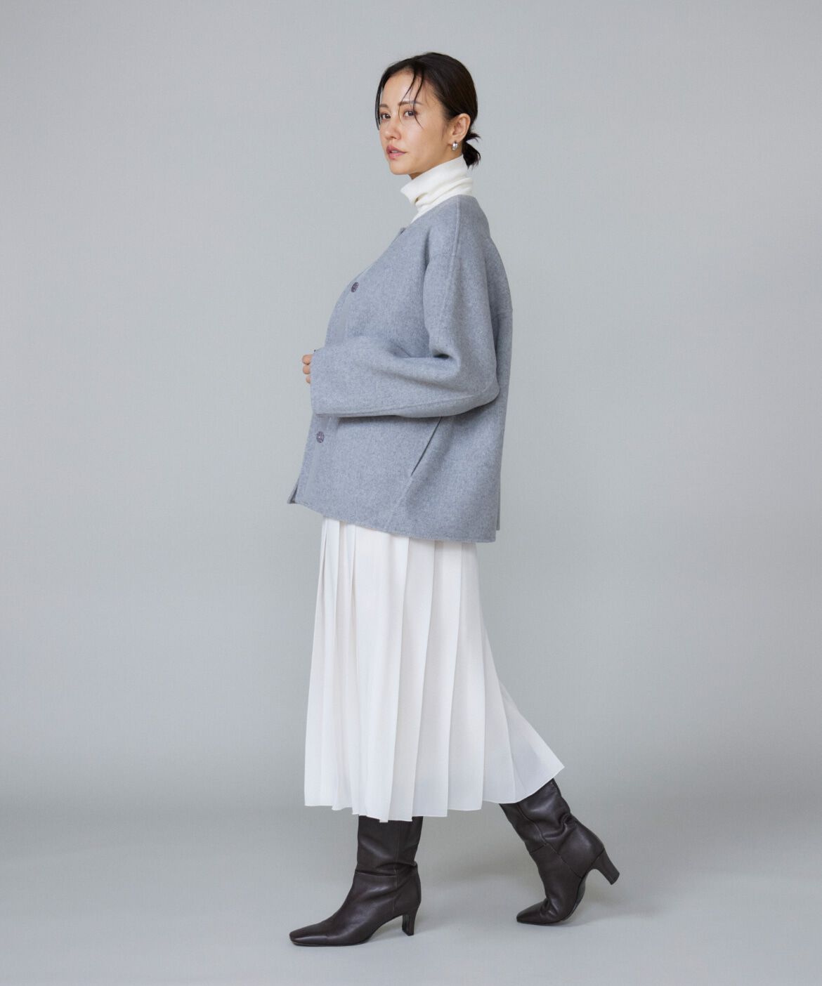 Le Souk「《大きいサイズ》クルーネックリバーコート」|ピーコート|