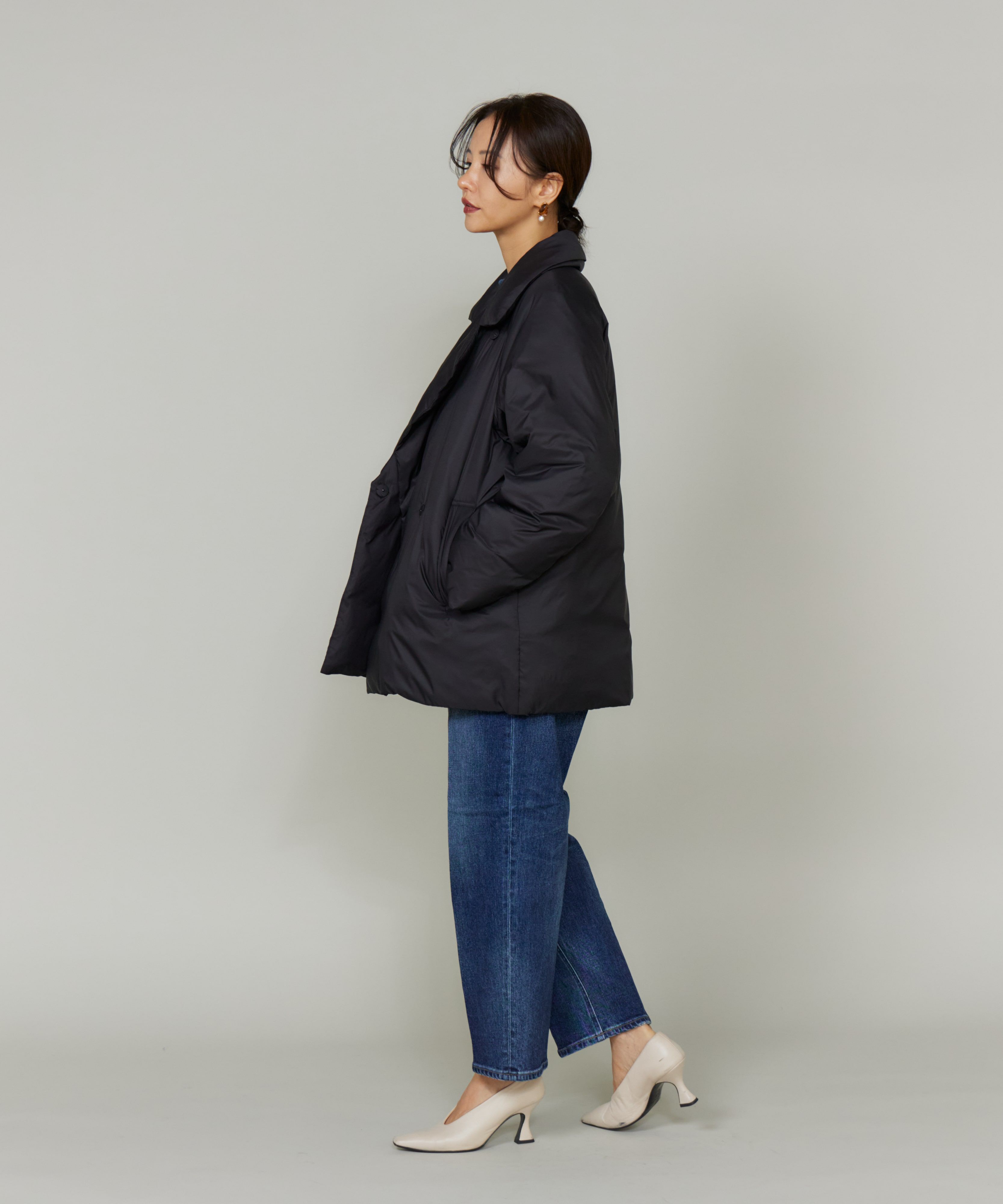 Le Souk「《大きいサイズ》シャギーチェスターコート」|ダウン|