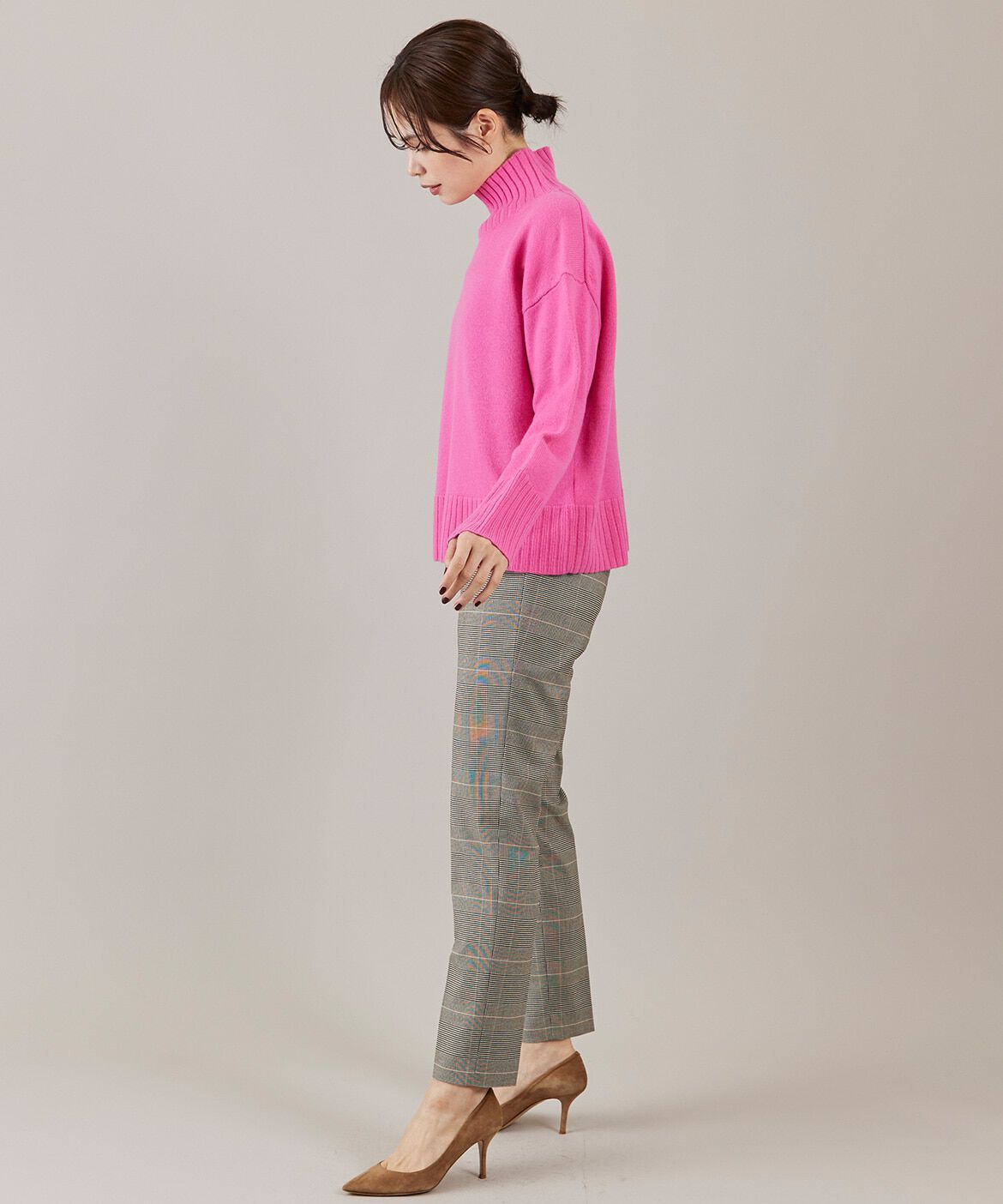 INED「ハイネックプルオーバーニット」|ニット・セーター|