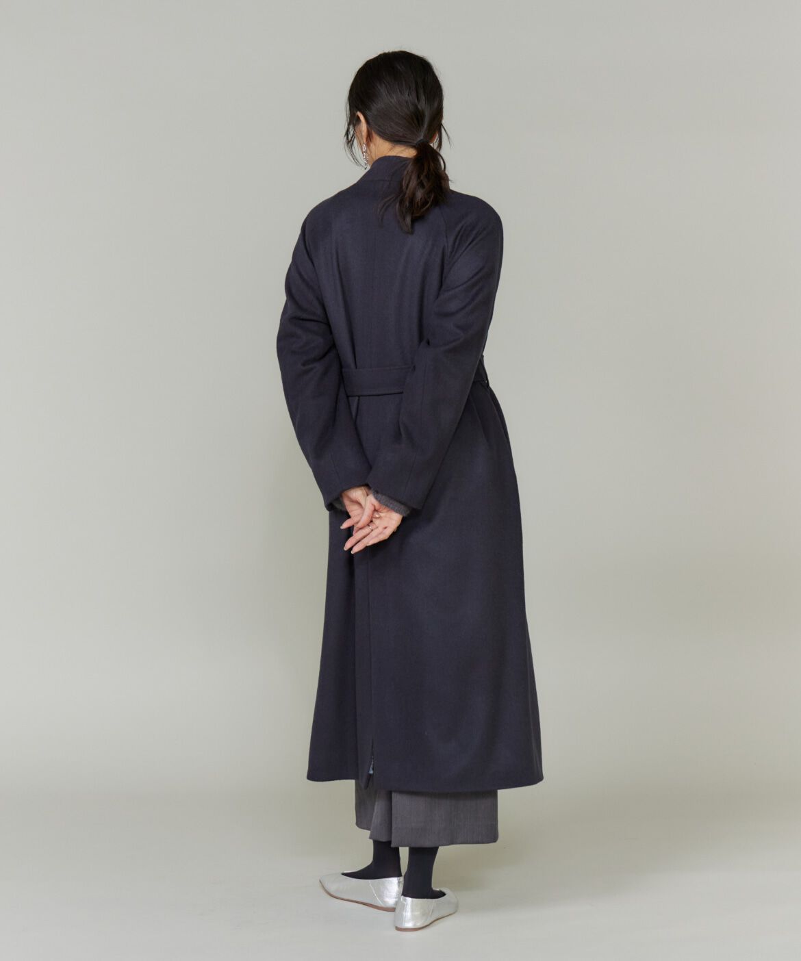 INED「《大きいサイズ》スタンドカラーラグランスリーブコート」|その他|