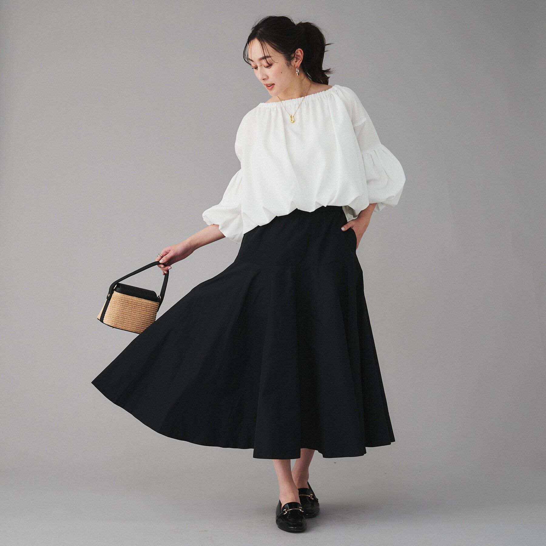 UNTITLED「【MARILYN MOON】別注 前後2way バルーンスリーブブラウス」|シャツ・ブラウス|