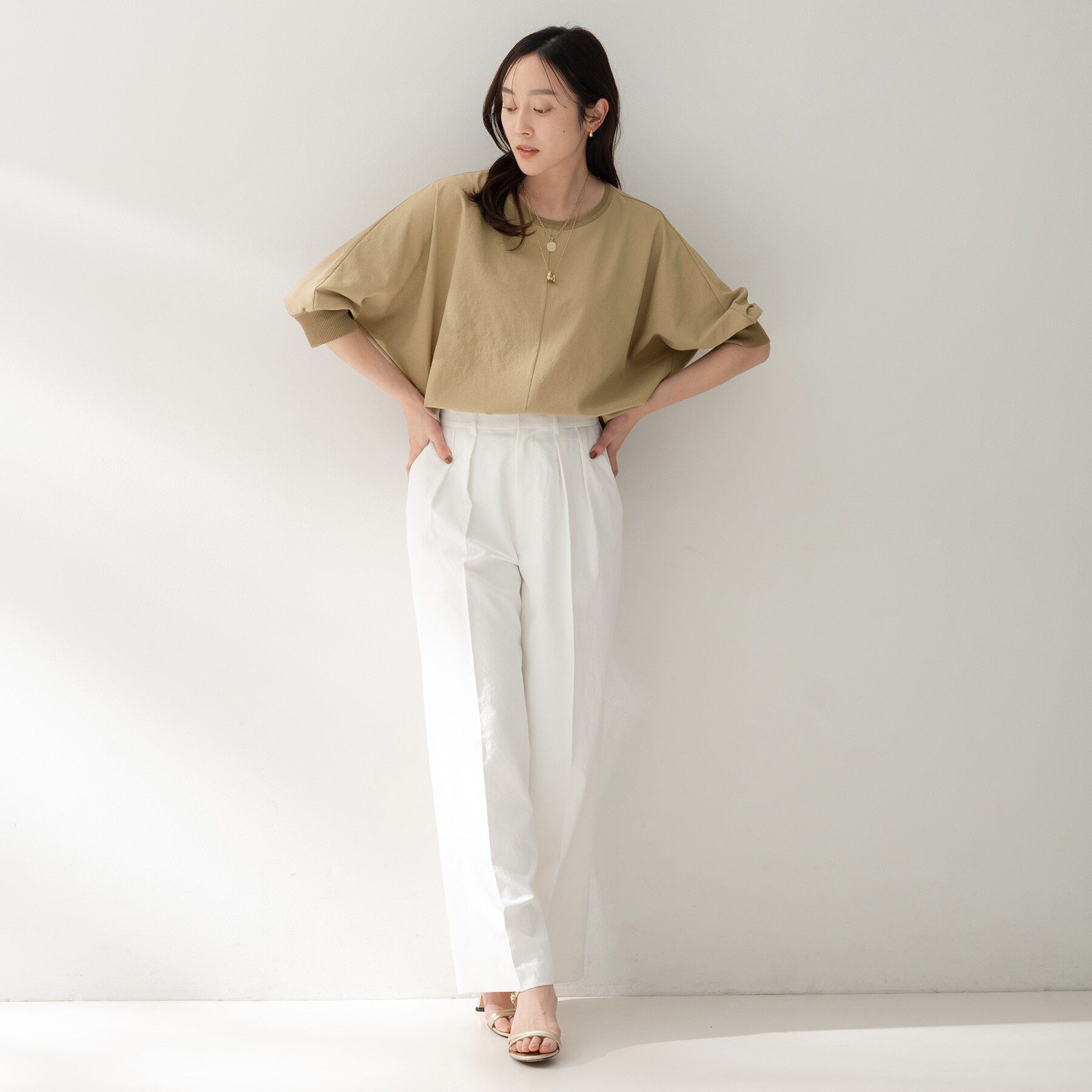 UNTITLED「【吸水速乾/UVカット】ドルマンスリーブプルオーバー」|シャツ・ブラウス|