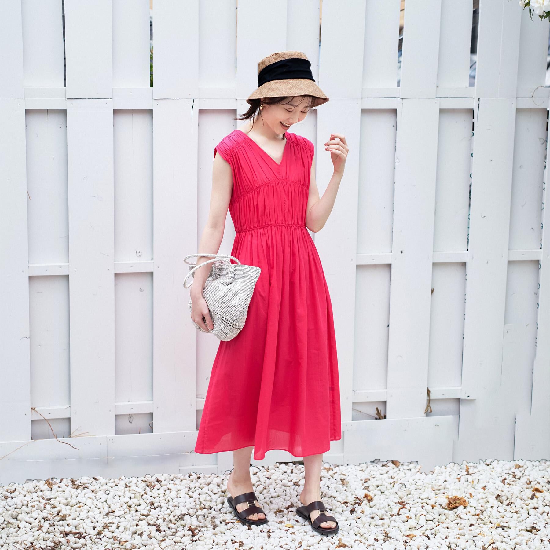 UNTITLED「【遮熱】ギャザーリボンHAT」|ハット|