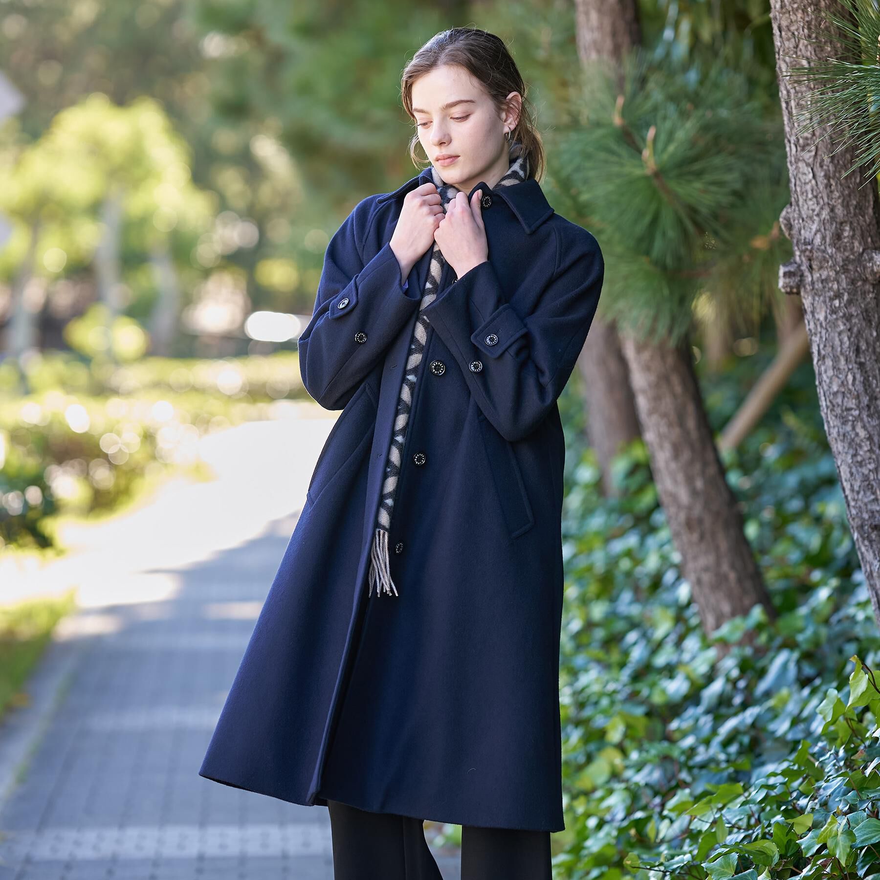 DRESSTERIOR「Super110sウールステンカラーコート」|ステンカラーコート|