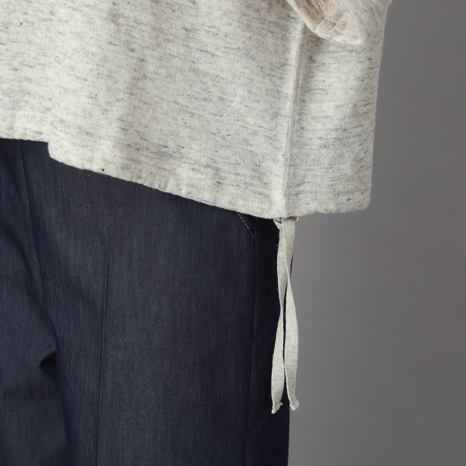 DRESSTERIOR「【ウォッシャブル/セットアップ可】リネン混裏毛ドロストプルオーバー」|Tシャツ・カットソー|