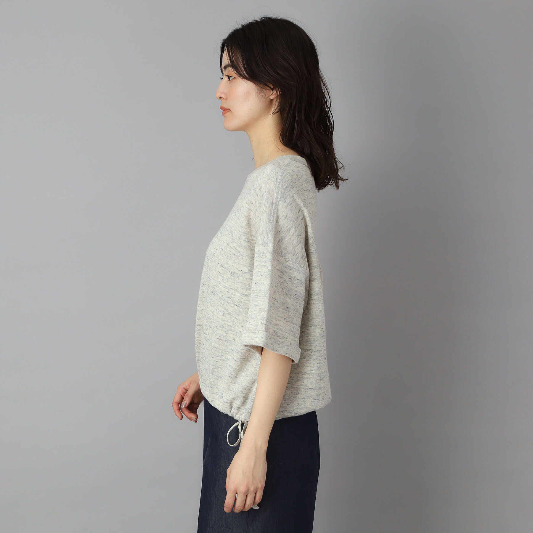 DRESSTERIOR「【ウォッシャブル/セットアップ可】リネン混裏毛ドロストプルオーバー」|Tシャツ・カットソー|