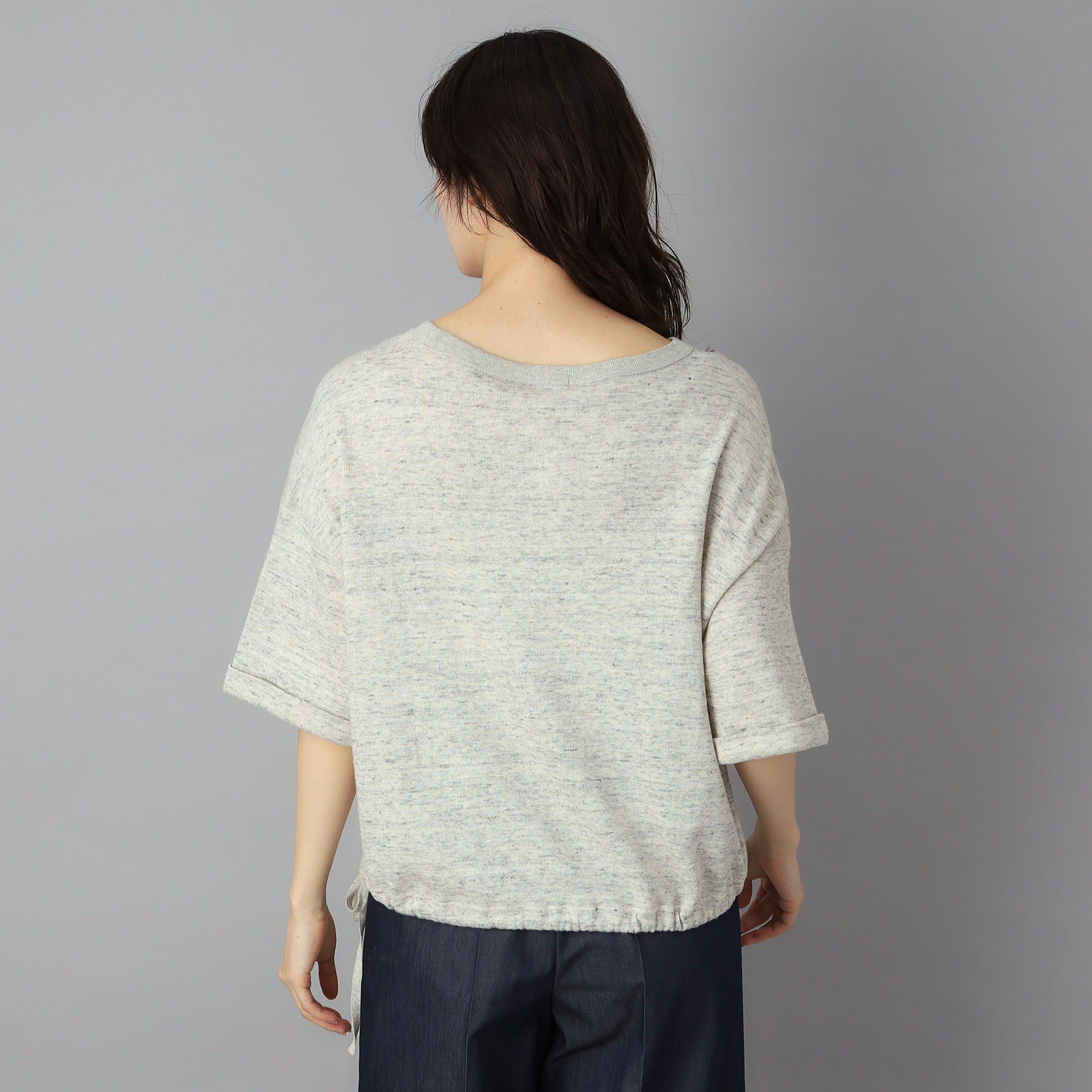 DRESSTERIOR「【ウォッシャブル/セットアップ可】リネン混裏毛ドロストプルオーバー」|Tシャツ・カットソー|