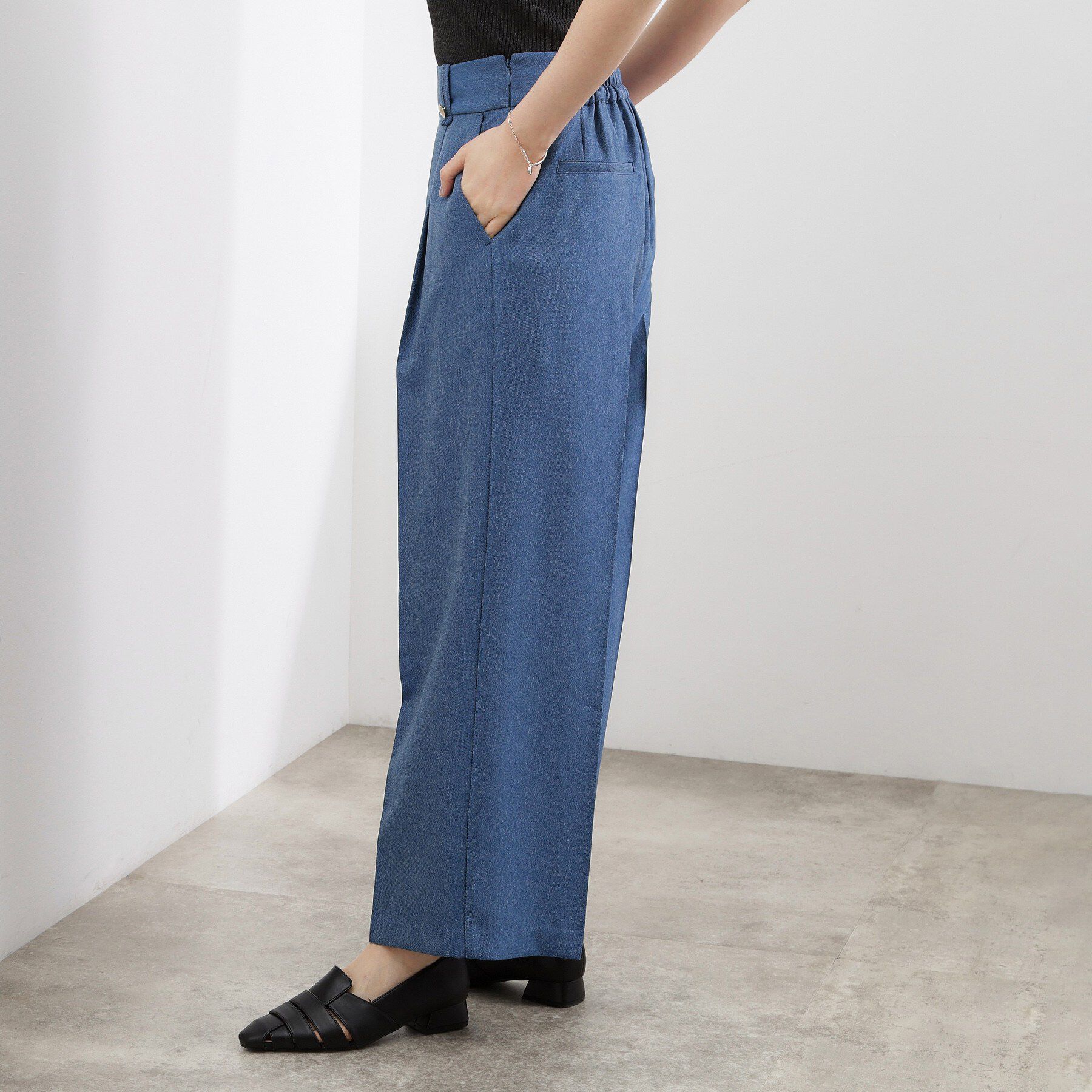 grove「デニムライク ワイドストレートパンツ」|その他|