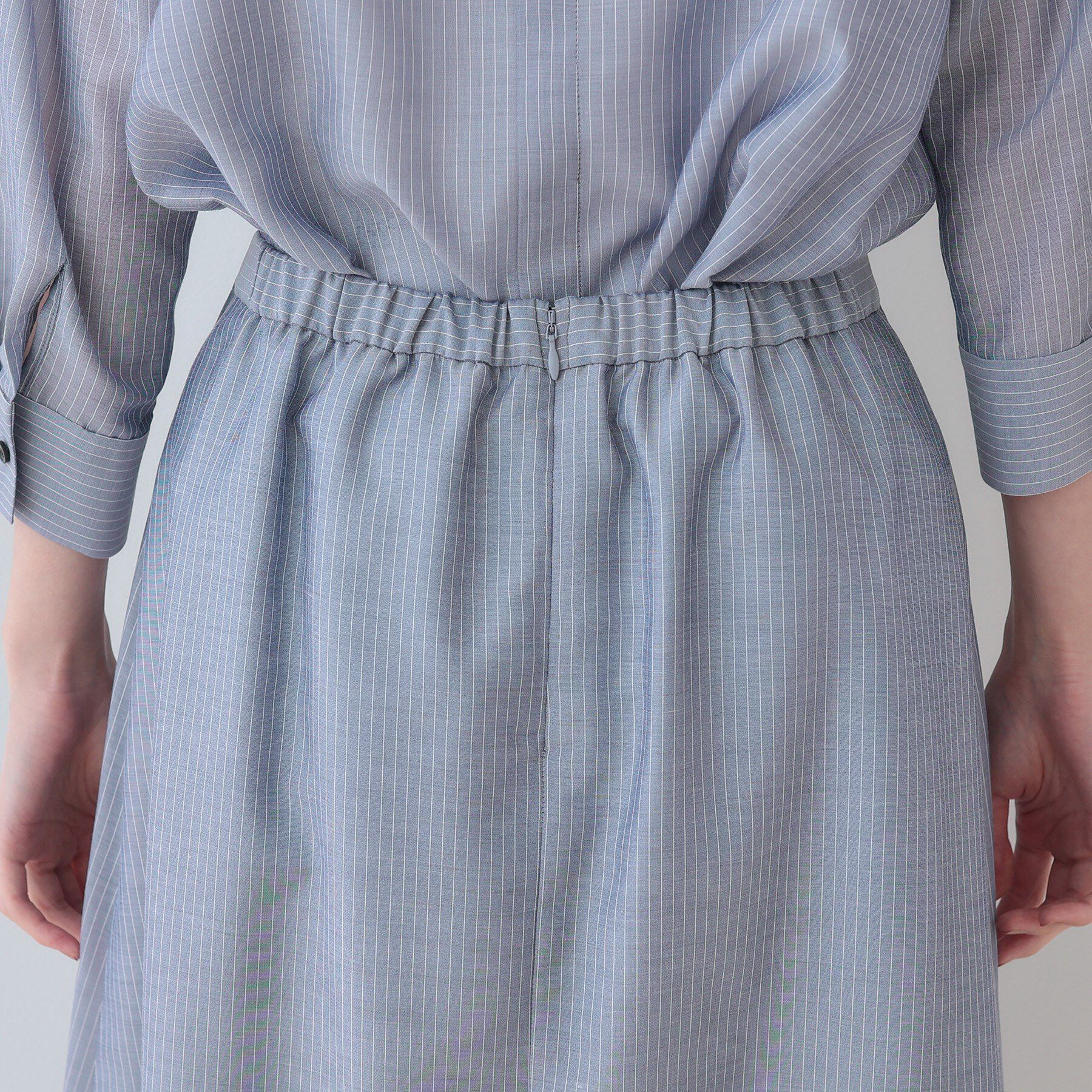 INDIVI「新色登場！【洗える／エアリー素材】巻き風ロングスカート」|スカート|