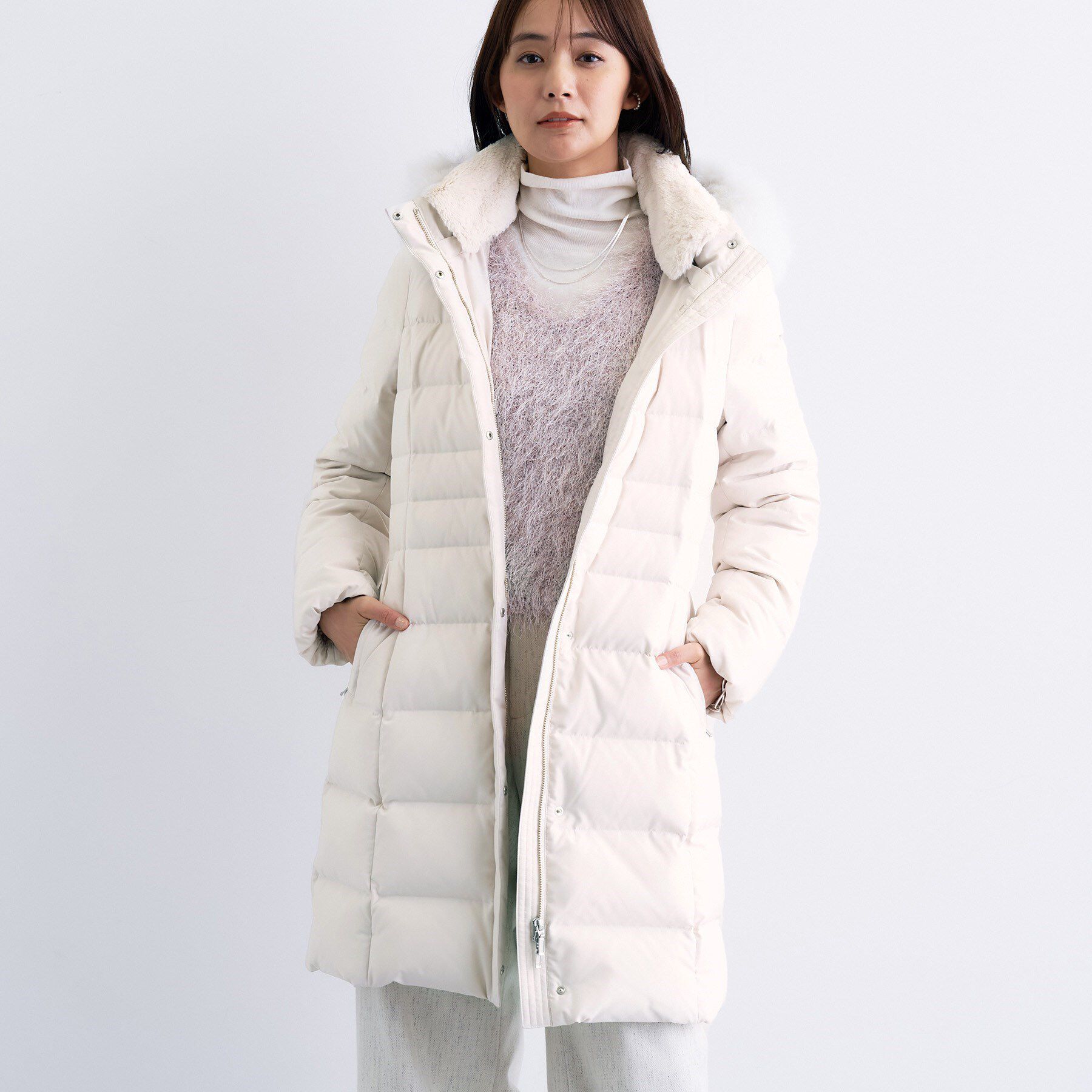 INDIVI「【名品／撥水／抗菌防臭】ロング丈リサイクルダウンコート」|ダウン|