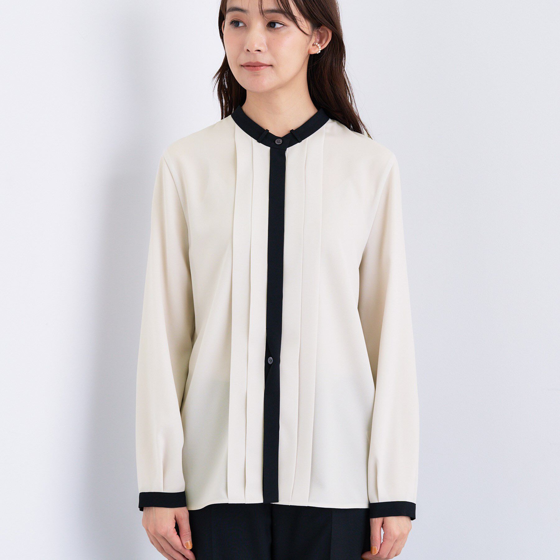 INDIVI「【きれいめ／オフィス／セレモニー】2WAYリボンタイブラウス」|シャツ・ブラウス|