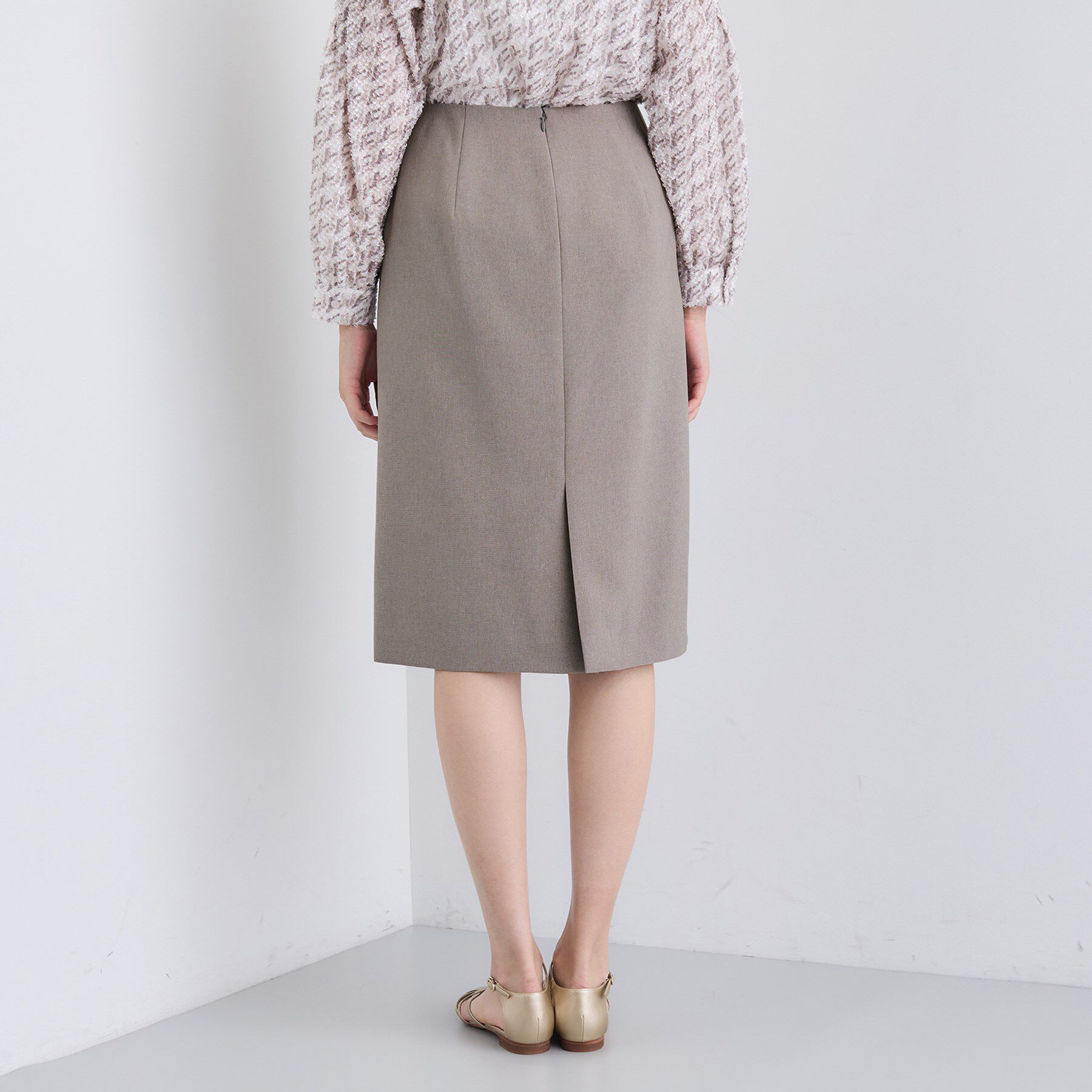 INDIVI「【洗える／通勤／スーツ】メランジストレッチ タイトスカート」|スーツ|
