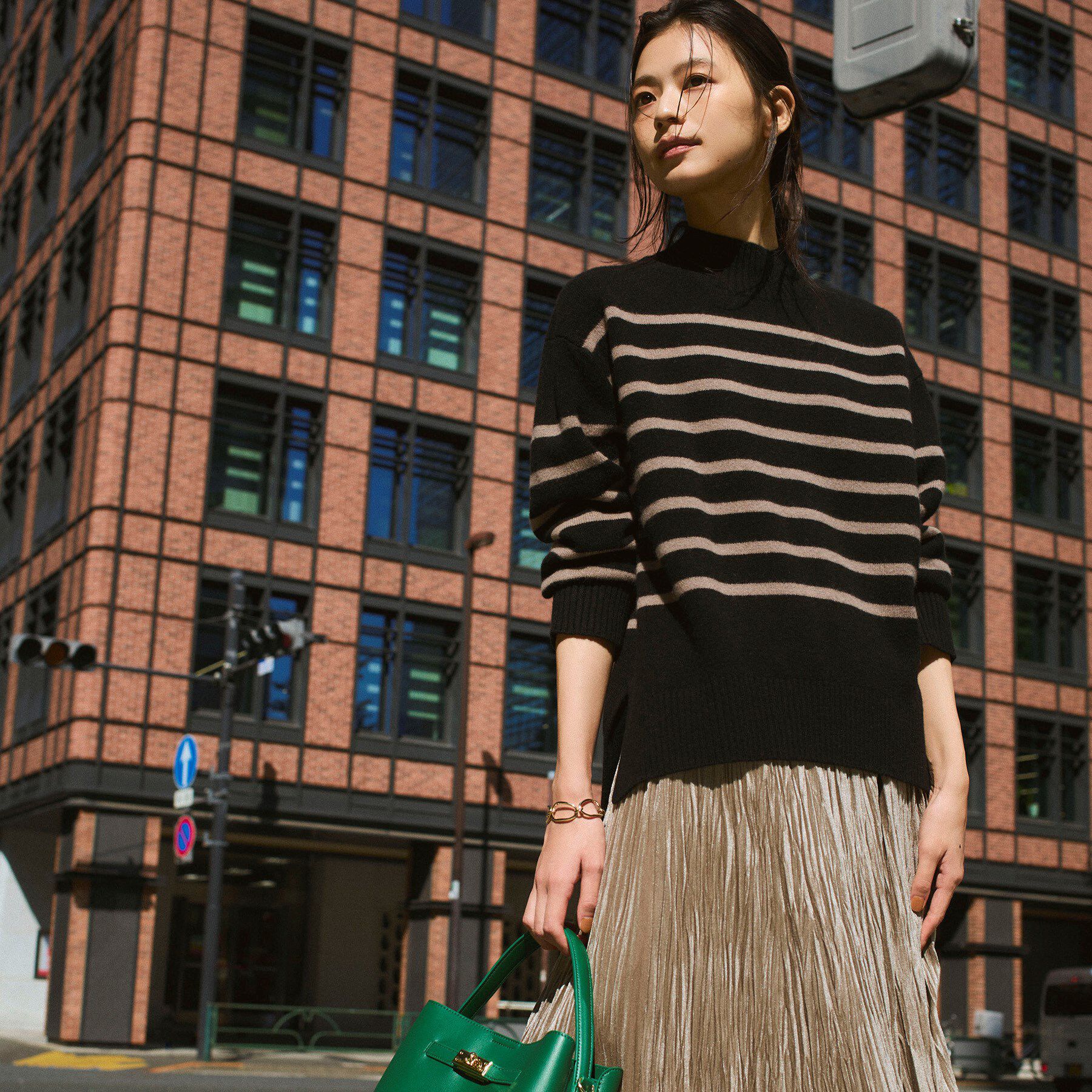 INDIVI「【冬ニット人気NO．1！／カシミヤ混】ミドルゲージハイネックニット」|ニット・セーター|