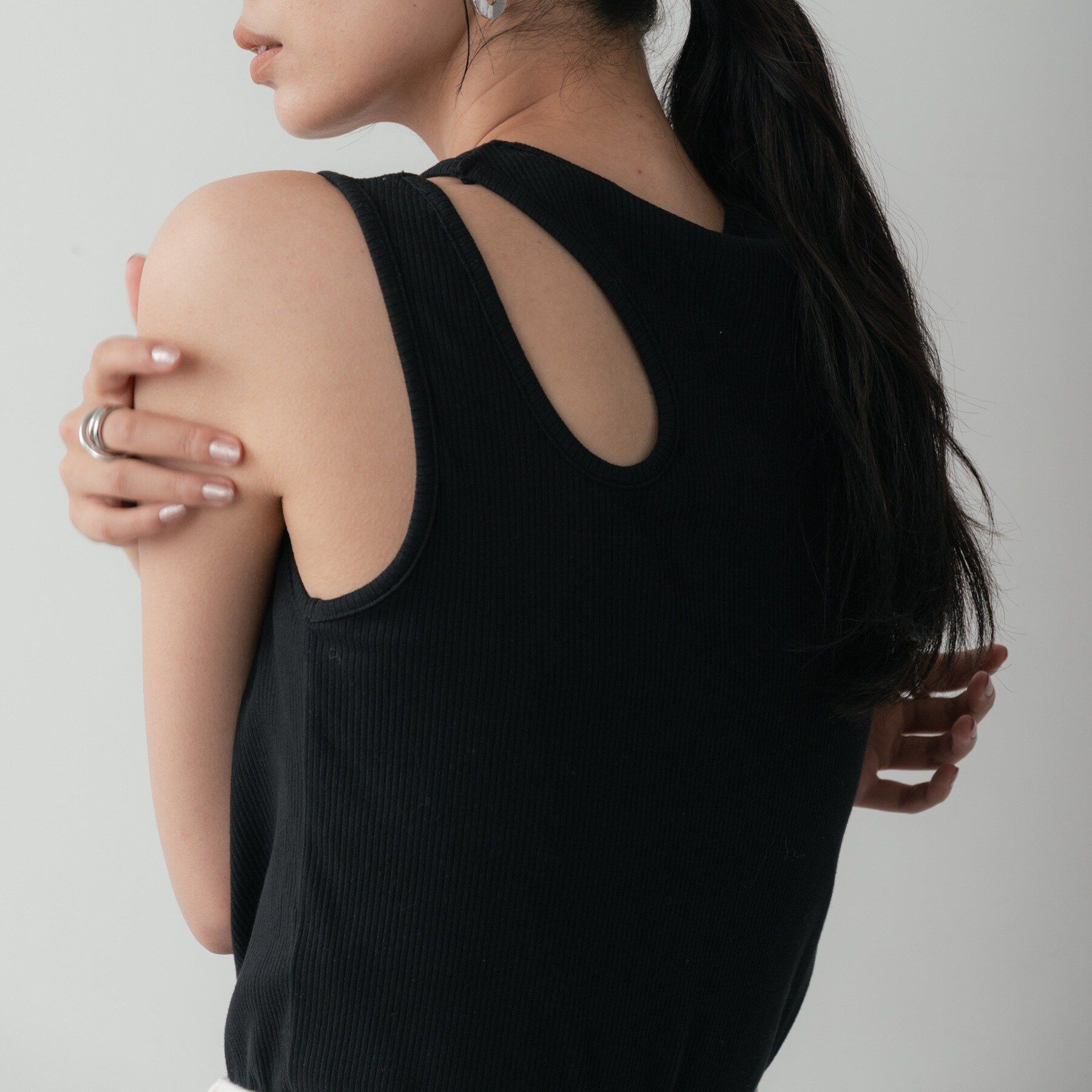 GALLEST「アシメリブタンクトップ」|キャミソール|