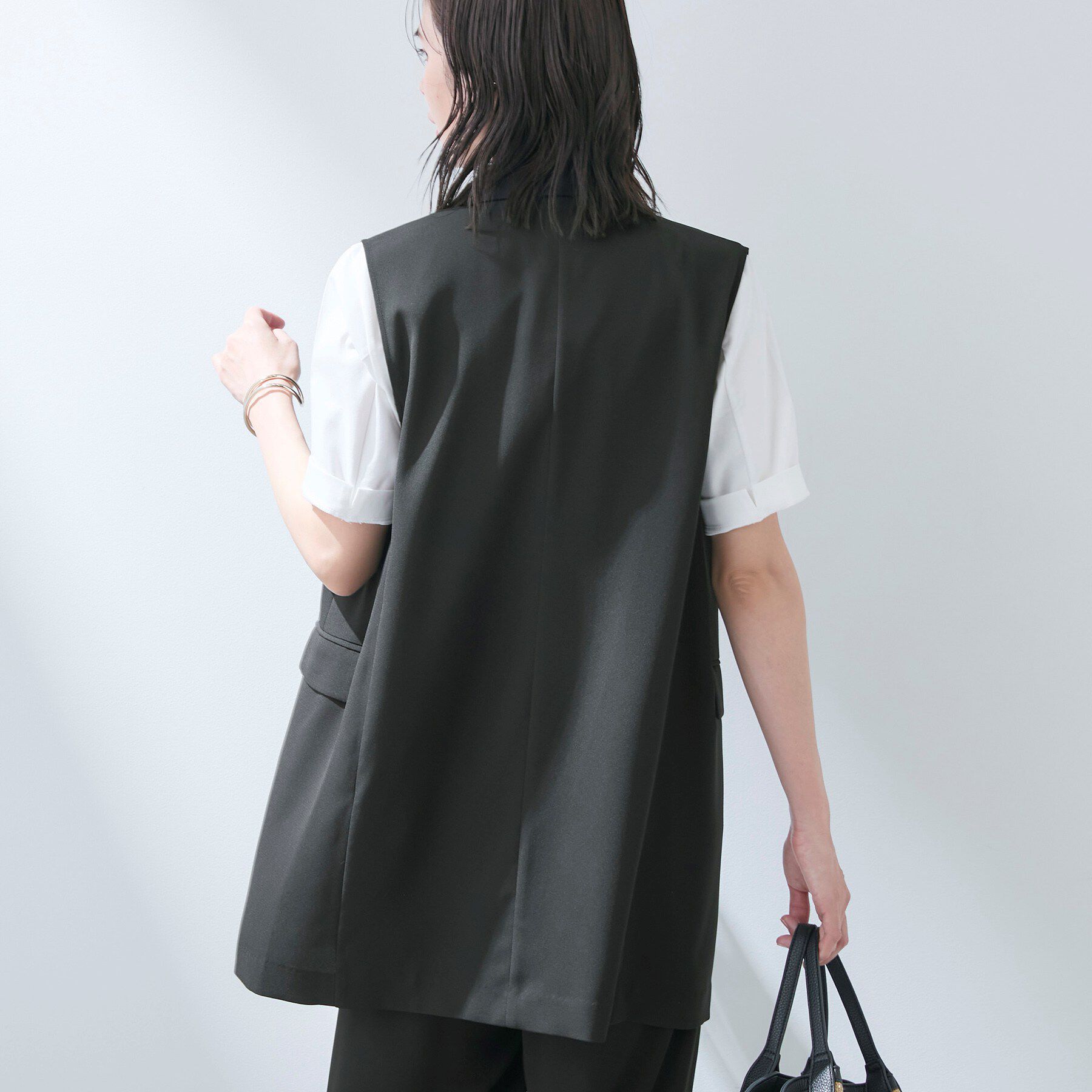 INDIVI「【さらに軽く軽快！／着る日傘】颯爽ジレジャケット」|ベスト・ジレ|