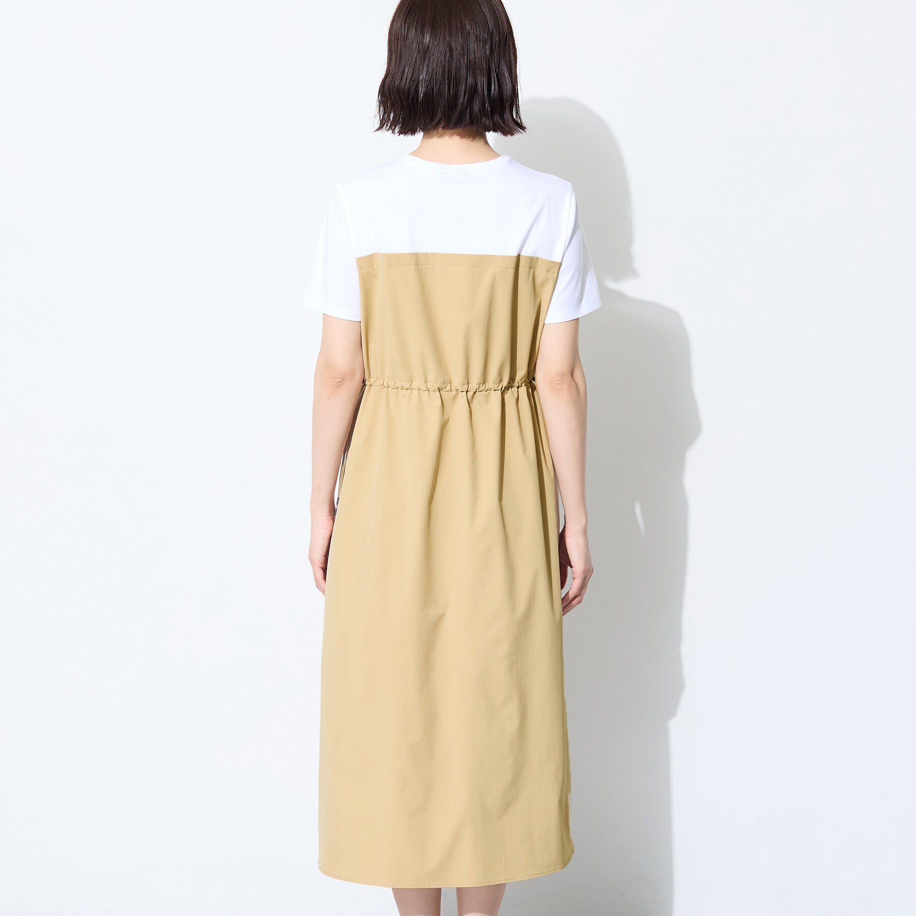 INDIVI「【洗える／1枚でキマる／ドロスト付】ビスチェ風ドッキングTワンピース」|ワンピース|