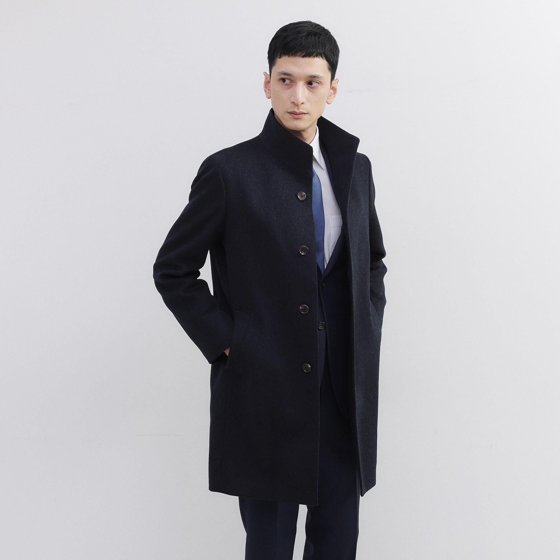 TAKEO KIKUCHI「【ウールカシミヤブレンド】ビーバー調 スタンドカラー コート」|その他|