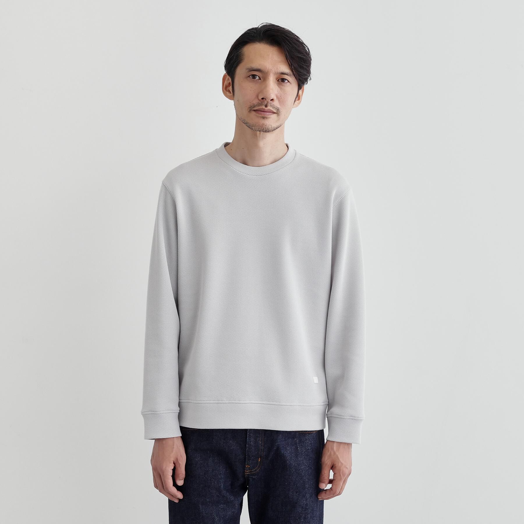 TAKEO KIKUCHI「【尾州織】クルーネック カットソー」|Tシャツ・カットソー|ライトグレー(011