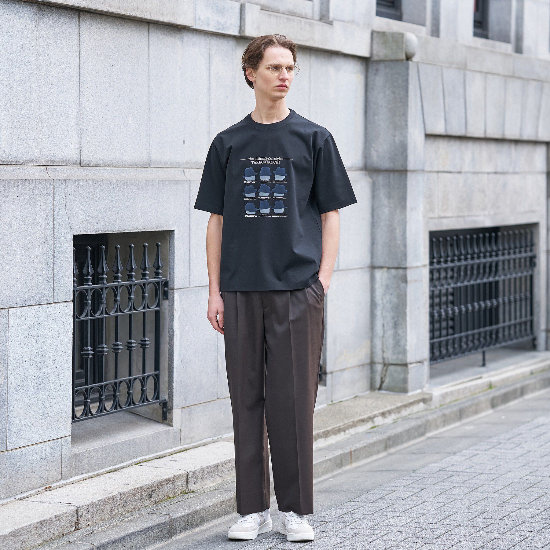 TAKEO KIKUCHI「【BOWLER HAT LABEL】クールデオドラントジャージ ハットスタイルス 半袖Tシャツ」|Tシャツ・カットソー|