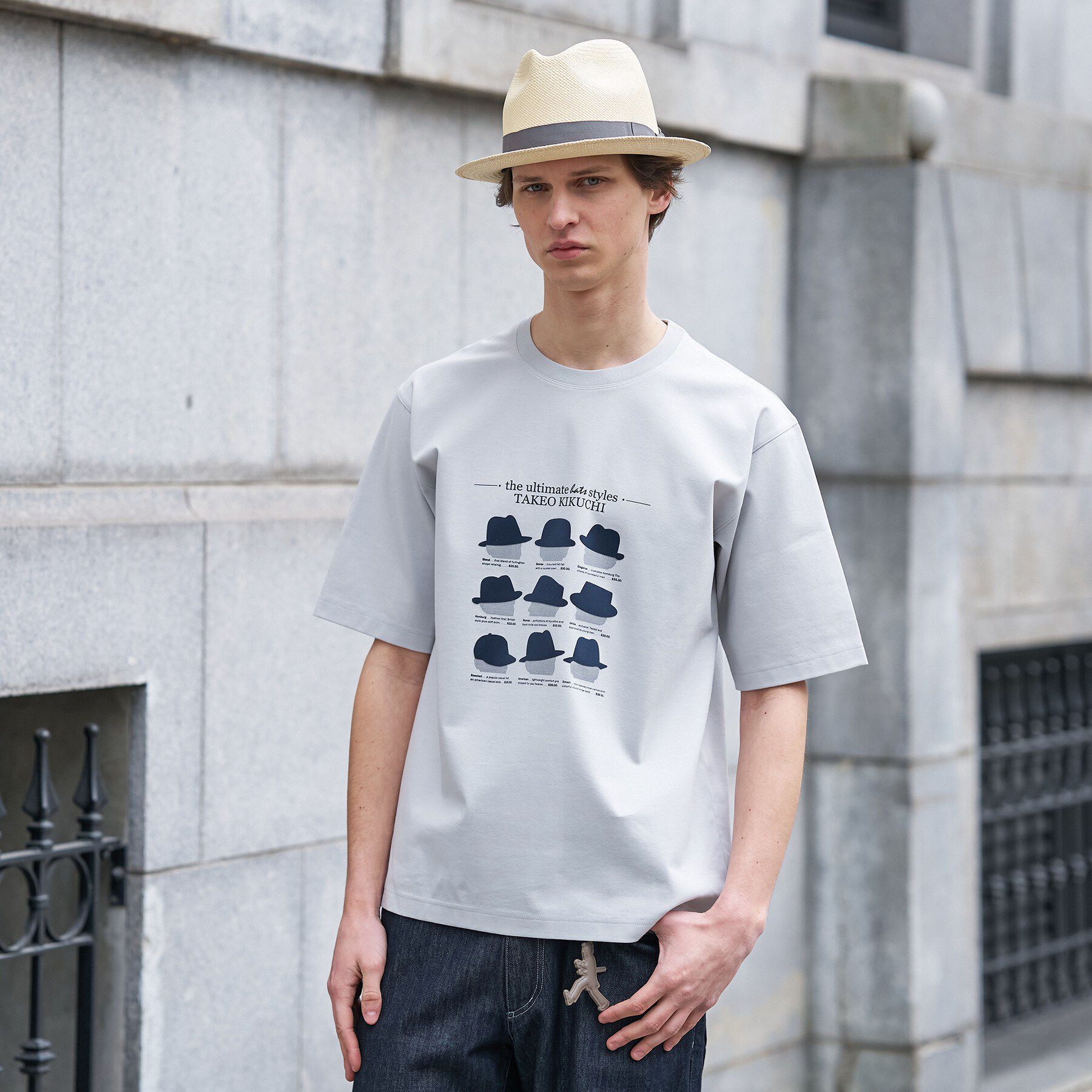 TAKEO KIKUCHI「【BOWLER HAT LABEL】クールデオドラントジャージ ハットスタイルス 半袖Tシャツ」|Tシャツ・カットソー|