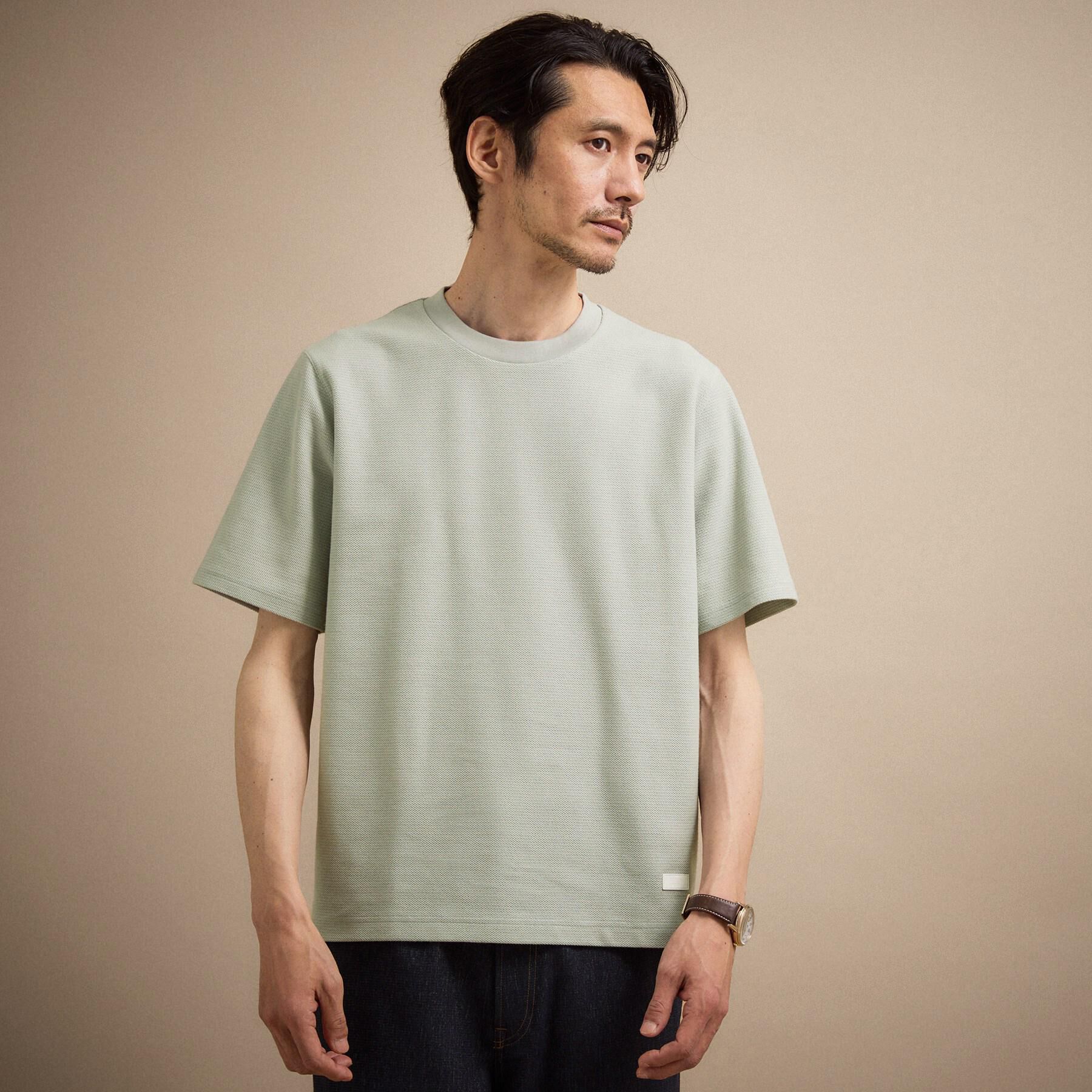 TAKEO KIKUCHI「【抗菌防臭】メランジ クルーネック プルオーバー」|Tシャツ・カットソー|ライトグレー(011