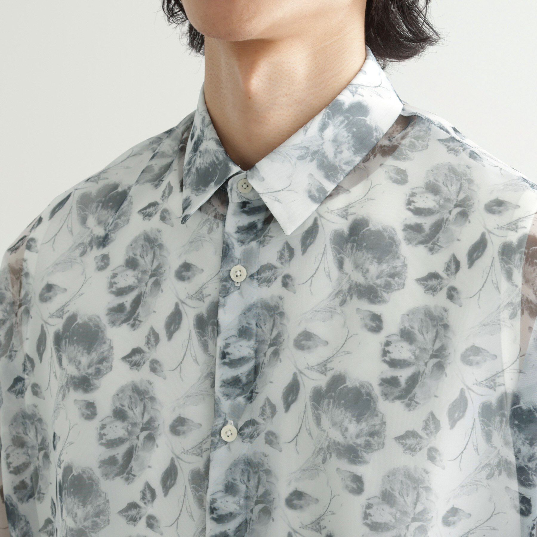 tk.TAKEO KIKUCHI「シアーフラワーシャツ」|シャツ・ブラウス|