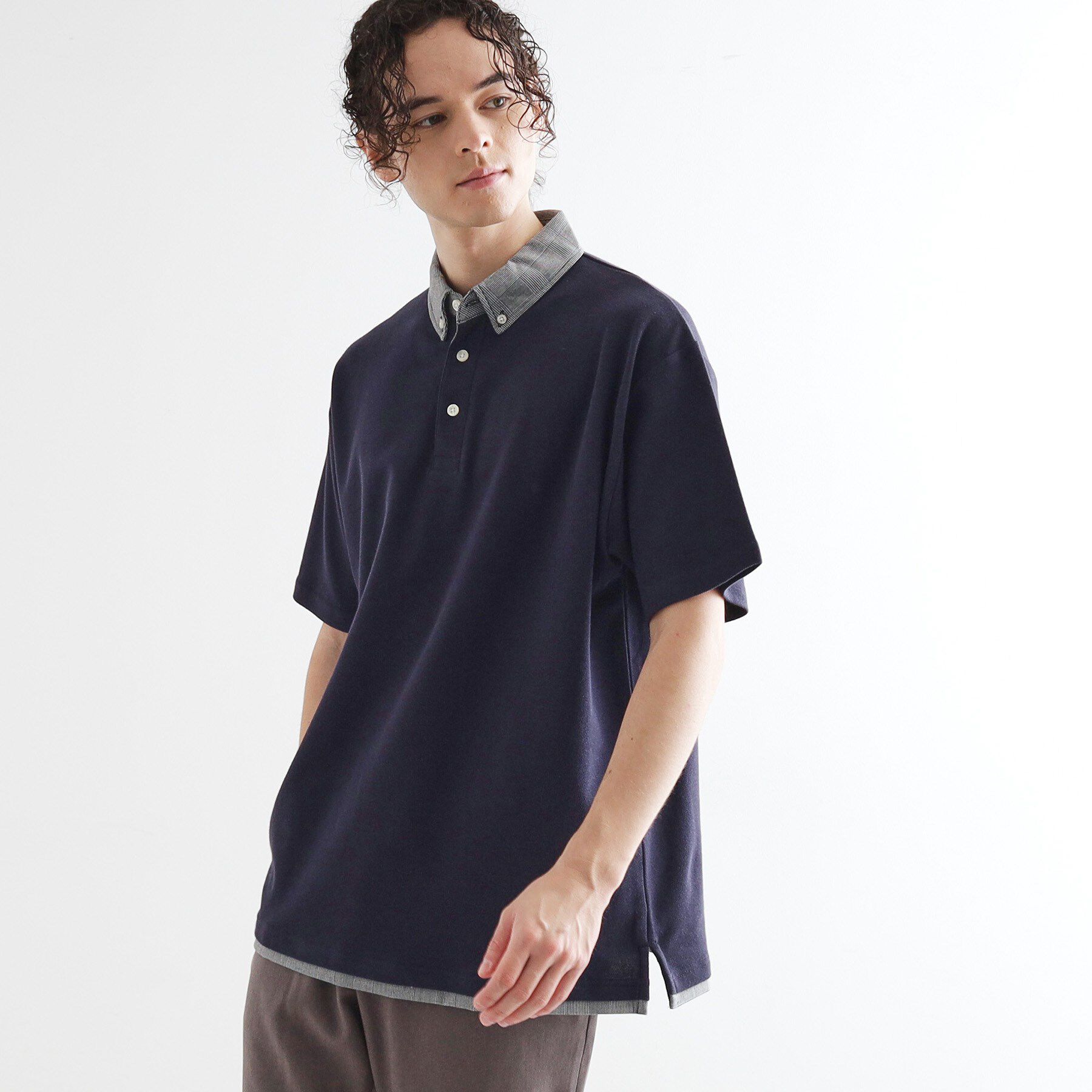 tk.TAKEO KIKUCHI「レイヤード鹿の子ポロシャツ」|ポロシャツ|