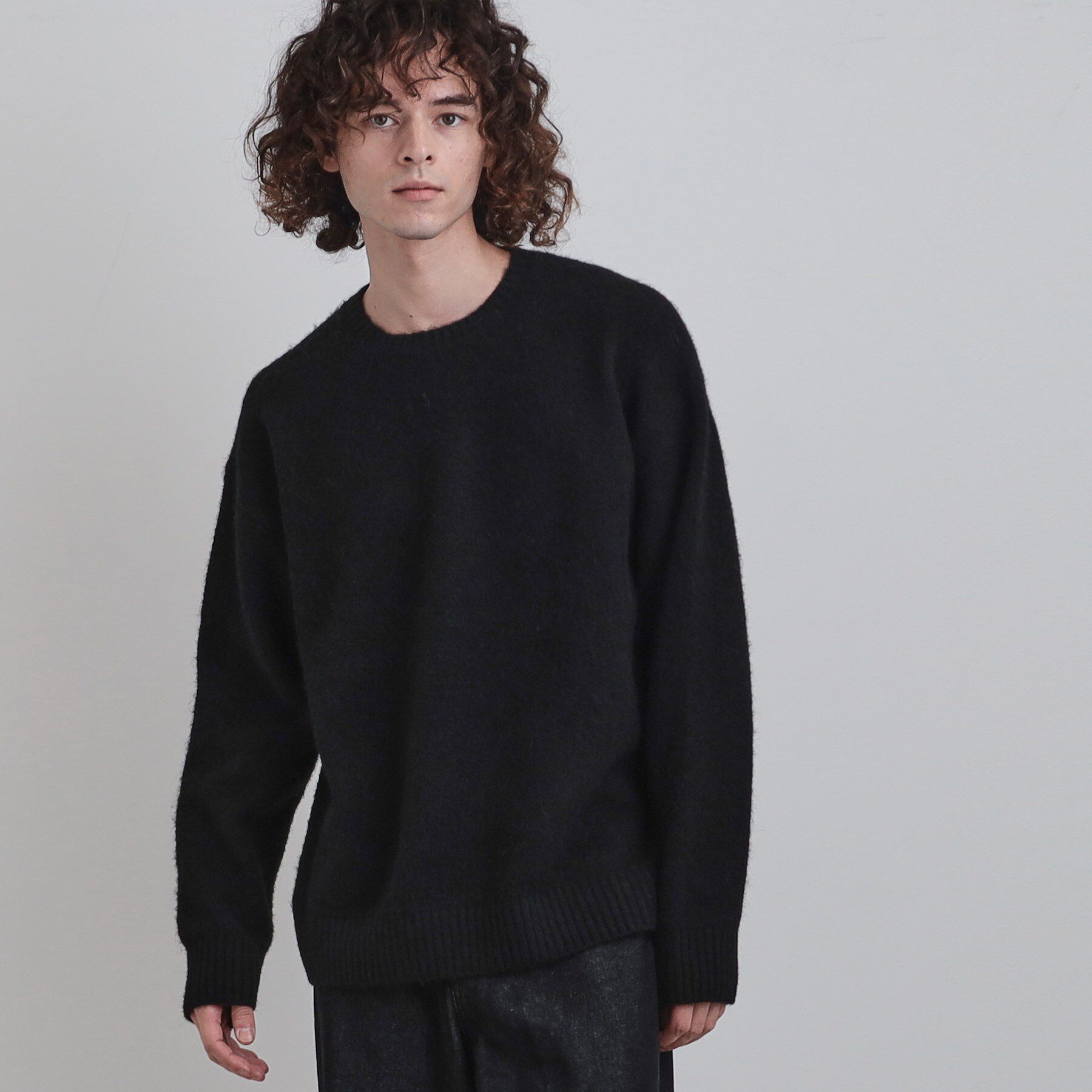 tk.TAKEO KIKUCHI「シャギープルオーバーニット」|ニット・セーター|ブラック(019)