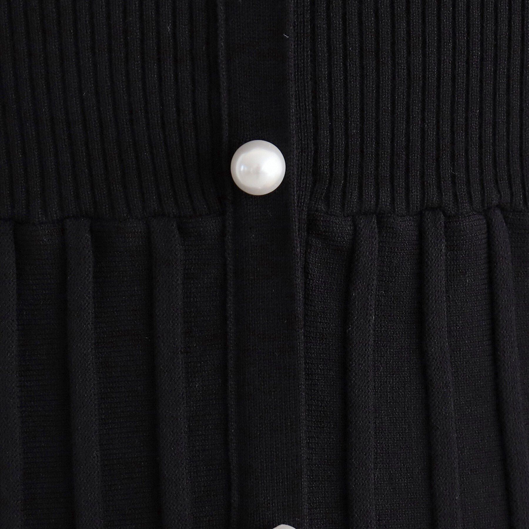 index「《美人百花掲載》パール調デザインバイカラーニットワンピース【洗濯機洗い可】」|ワンピース|