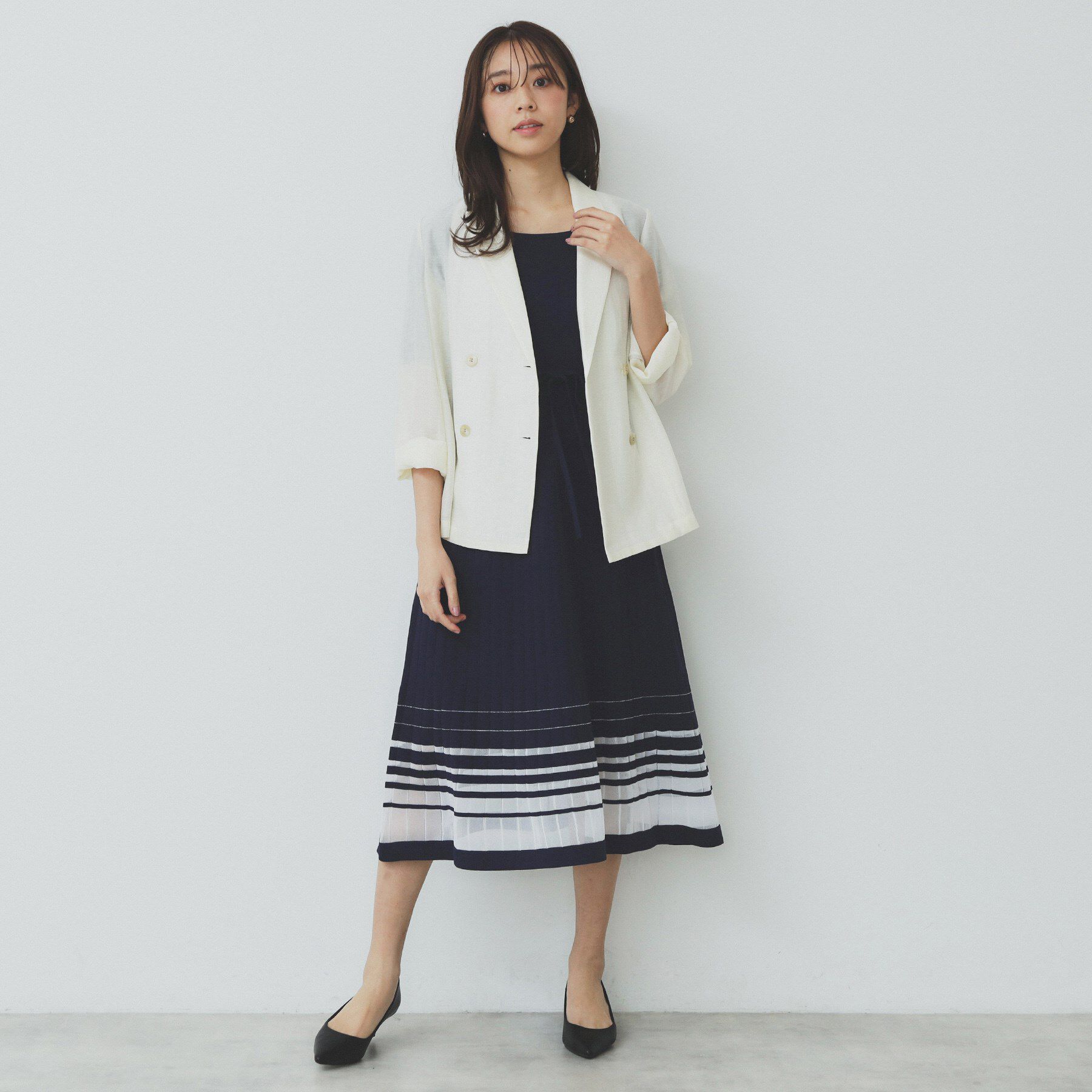 index「シアーラインニットワンピース【UV/洗濯機洗い可】」|ワンピース|