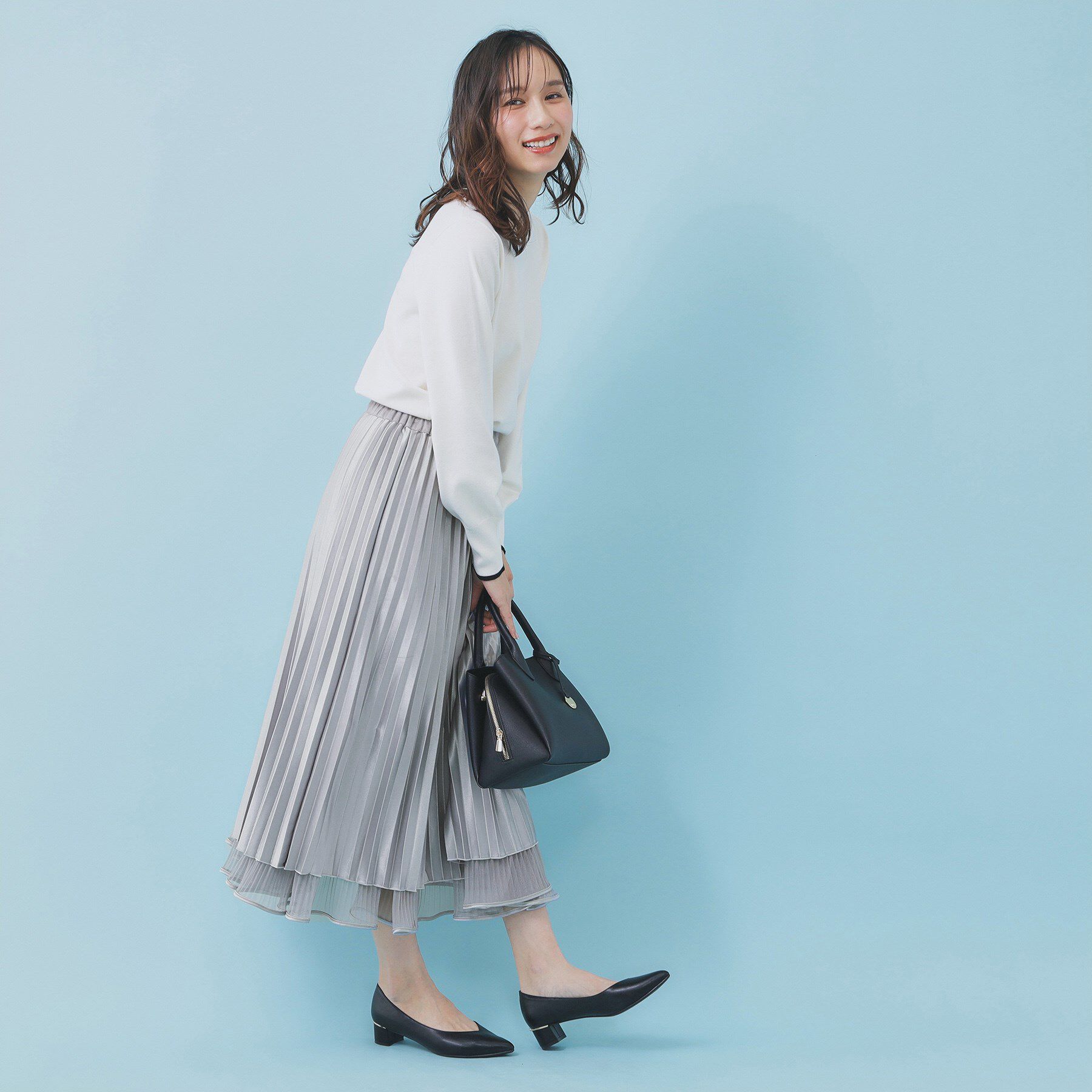 index「リバーシブルチュールティアードフレアスカート【洗濯機OK】」|スカート|