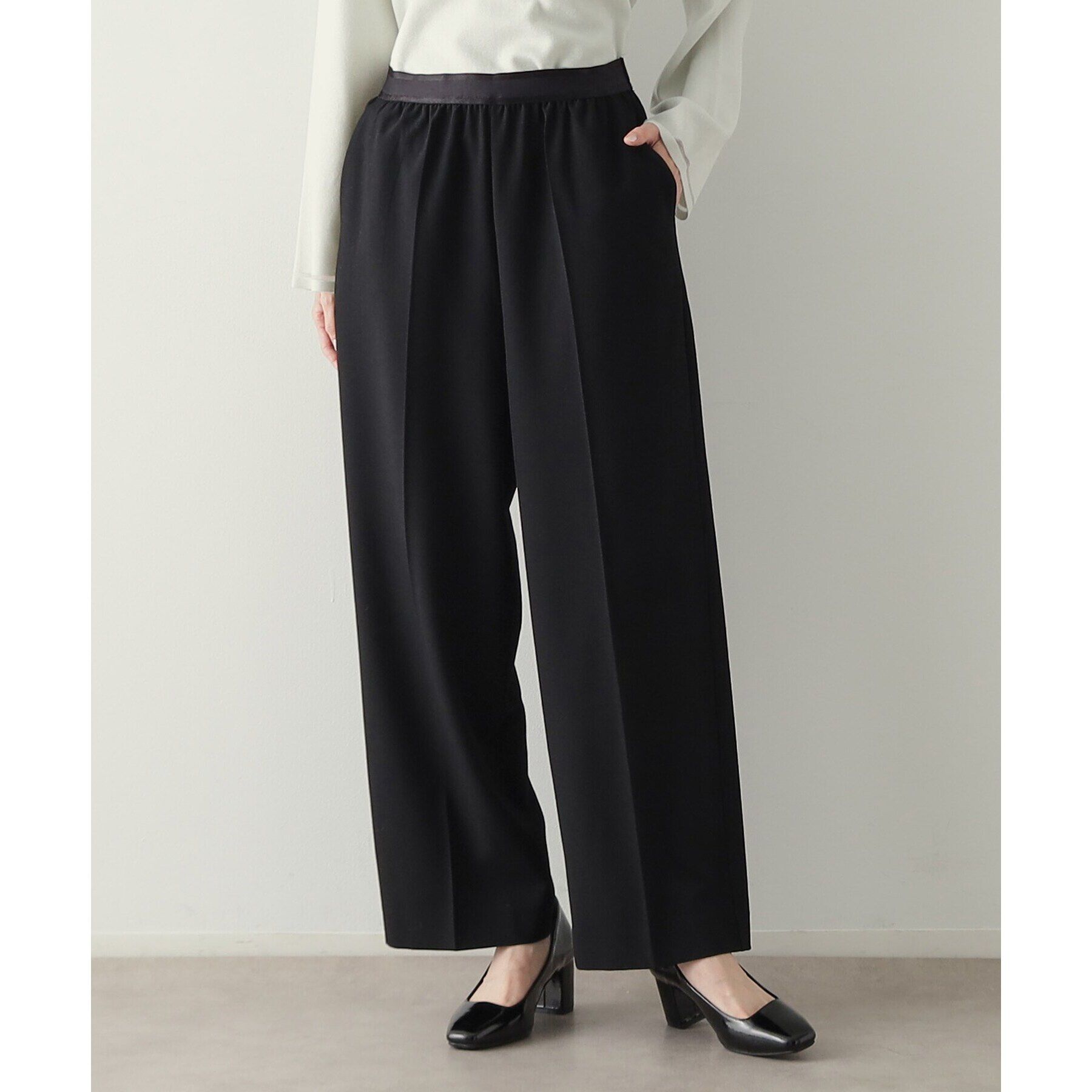 OPAQUE.CLIP「《S-LLsize》美脚ストレッチイージーワイドパンツ【洗濯機洗い可】」|その他|