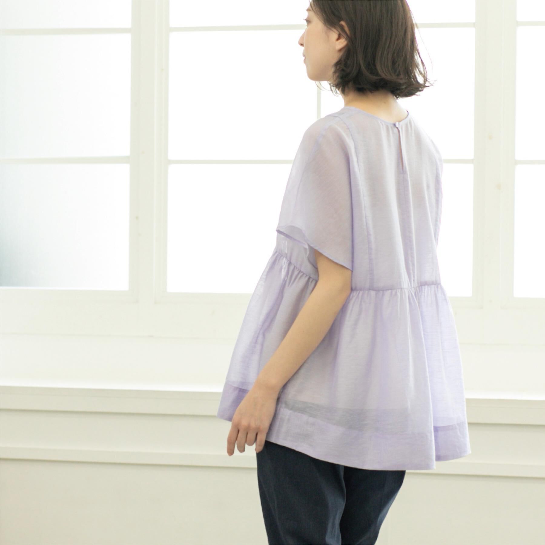 OPAQUE.CLIP「麻混シアーペプラムブラウス【洗濯機洗い可】」|シャツ・ブラウス|