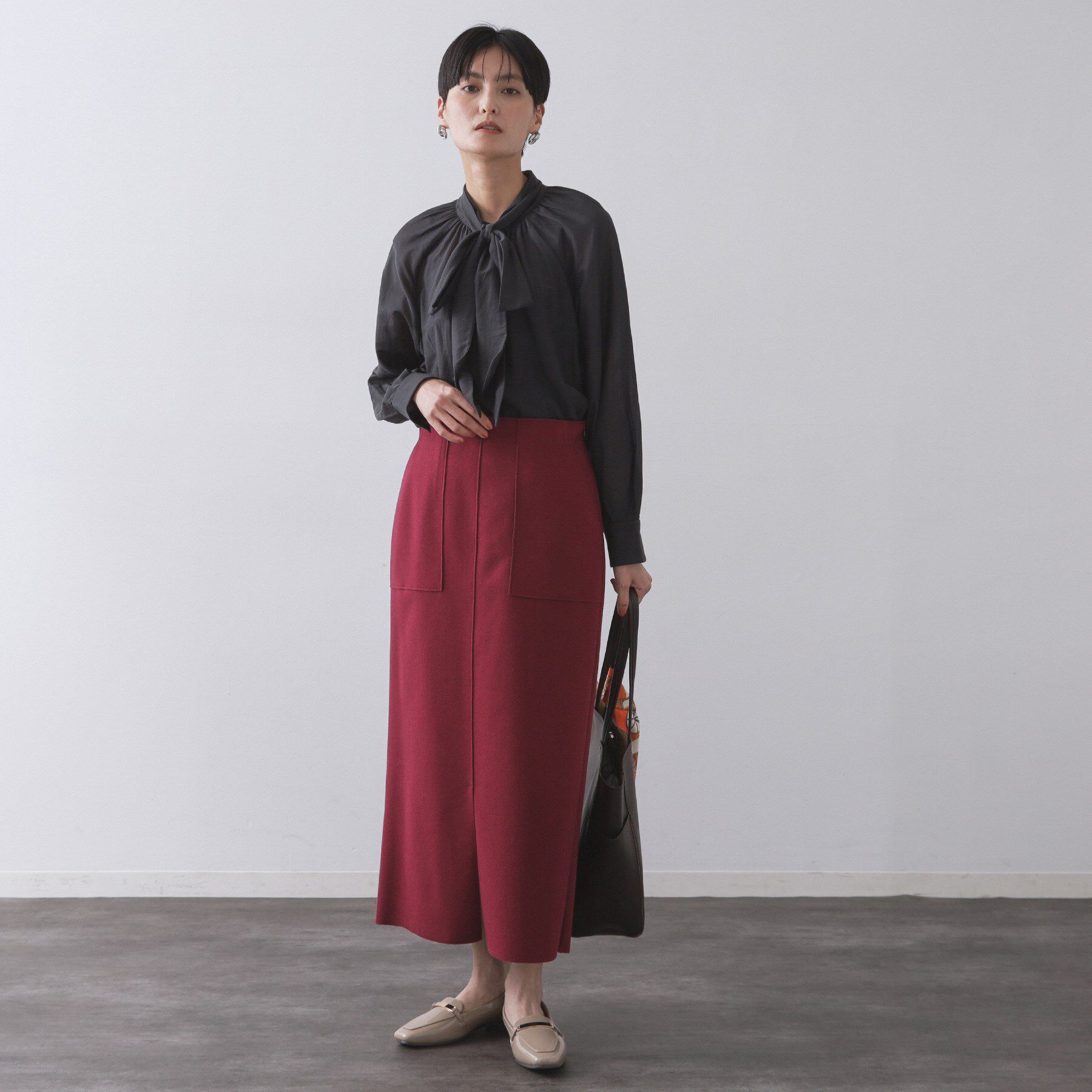 OPAQUE.CLIP「ウールライクタイトスカート【洗濯機洗い可】《8col》」|スカート|