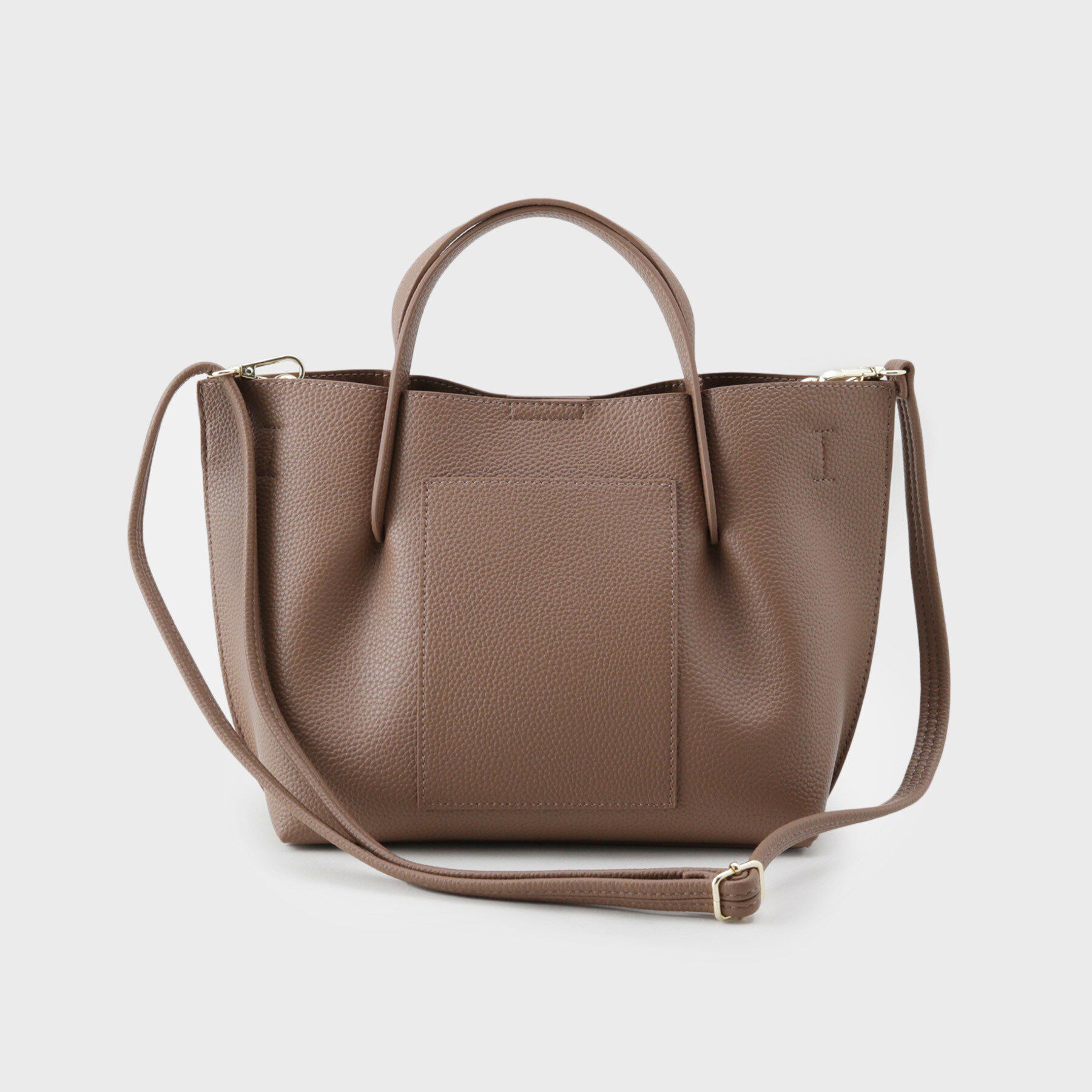 OPAQUE.CLIP「ベルトデザイン軽量シュリンク合皮ミドル」|トートバッグ|