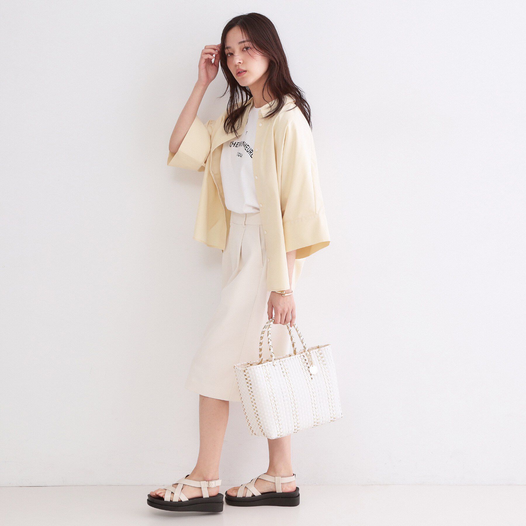 OPAQUE.CLIP「ロゴプリントアソートTシャツ【洗濯機OK】」|Tシャツ・カットソー|