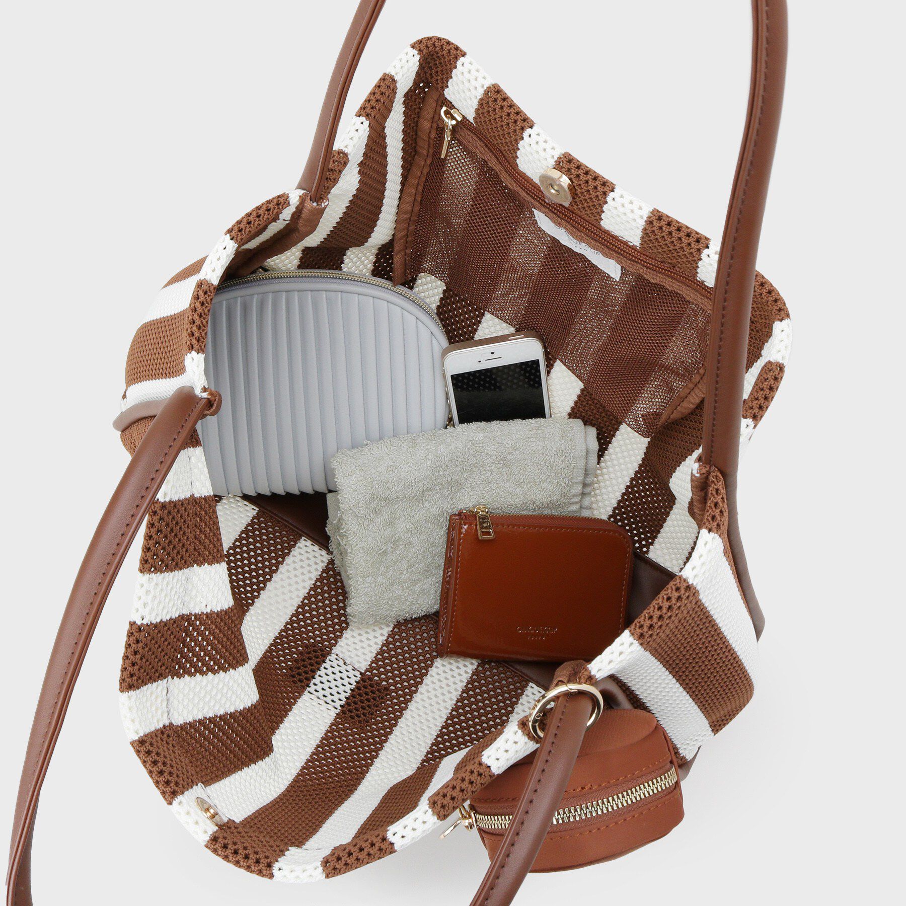 OPAQUE.CLIP「ミニポーチ付きメッシュトートバッグ【大容量】」|トートバッグ|